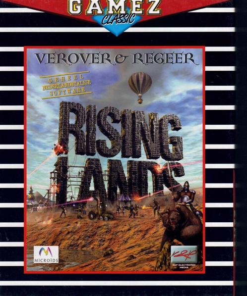 Vintage CD-rom computerspel Rising Lands in big box, Spelcomputers en Games, Games | Pc, Zo goed als nieuw, Avontuur en Actie