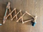 Vintage scharnierlamp, Ophalen of Verzenden, Gebruikt, Hout