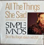 Simple Minds - All The Things She Said Vinyl, Ophalen of Verzenden, 1980 tot 2000, Zo goed als nieuw