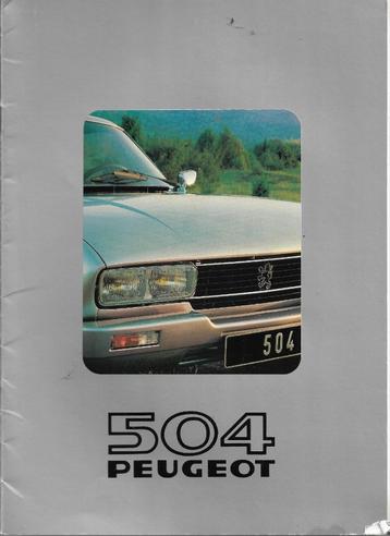 Fraaie brochure PEUGEOT 504, 1981 (NL). beschikbaar voor biedingen