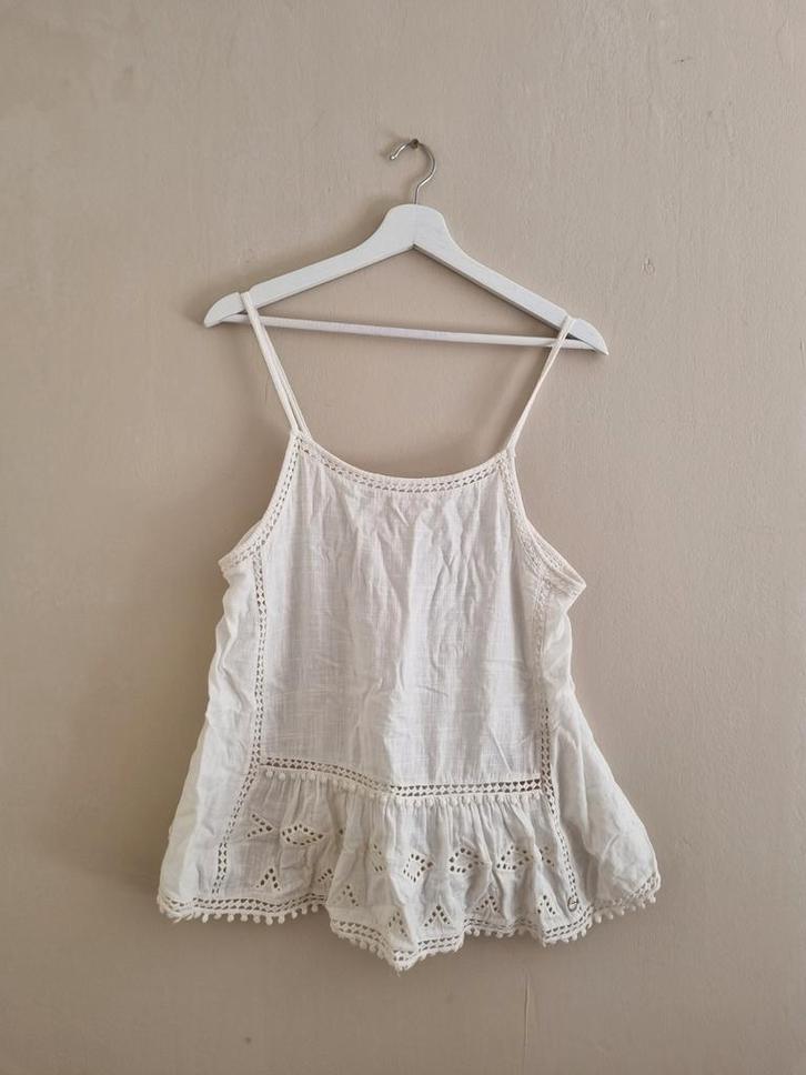 Scotch & Soda Top maat L, Kleding | Dames, Tops, Zo goed als nieuw, Maat 38/40 (M), Wit, Zonder mouw, Ophalen of Verzenden