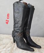 Leren cowboylaarzen 39 Van Dalen zwarte laarzen met studs, Hoge laarzen, Zwart, Ophalen of Verzenden, Zo goed als nieuw