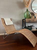 Vintage IKEA Karlslund rotan ligstoel ligbed., Ophalen, Bruin, Eén