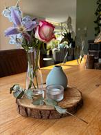 10x Lichtblauwe Mini Vaasjes - Bruiloftsdecoratie, Ophalen of Verzenden, Zo goed als nieuw