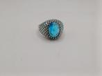 Heren dames ring blauw 22mm, Ophalen of Verzenden, Nieuw, Blauw, Dame