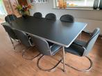 8 prachtige Gispen 413 RL stoelen, Huis en Inrichting, Stoelen, Ophalen, Leer, Zo goed als nieuw, Grijs
