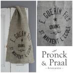 Stoere shabby linnen plaid 40 x 95 cm. Nr.1 *Pronck & Praal*, Ophalen of Verzenden, Nieuw