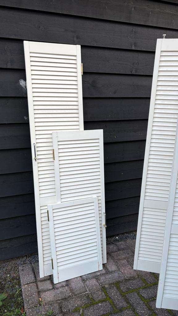 Partij Witte Louvredeuren - 11 stuks, Doe-het-zelf en Verbouw, Deuren en Horren, Gebruikt, Binnendeur, Minder dan 200 cm, Minder dan 80 cm
