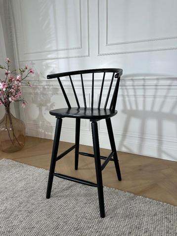 Nieuw 4x zwart houten barkrukken vintage retro scandinavisch beschikbaar voor biedingen