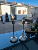 2x Nachtkast lampen, Huis en Inrichting, Ophalen, Gebruikt, Metaal, Minder dan 50 cm