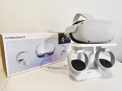 Meta Quest 2 Virtual Reality Set With Box and Stand, Spelcomputers en Games, Virtual Reality, Zo goed als nieuw, Overige platformen