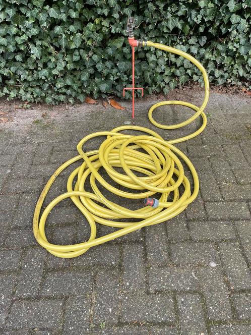 Tricoflex tuinslang 3/4" 20m inclusief klepelsproeier, Tuin en Terras, Tuinslangen, Zo goed als nieuw, Tuinslang, Ophalen