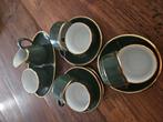 Apilco Bistro koffieservies, goud randje, vintage 80's, Antiek en Kunst, Ophalen