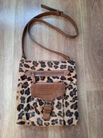 Claudio Ferrici schoudertas tas luipaard croco, Ophalen of Verzenden, Zo goed als nieuw, Zwart, Leer