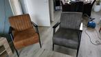 fauteuils Cognac en Moss, Huis en Inrichting, Fauteuils, Ophalen, Gebruikt, 75 tot 100 cm, Leer