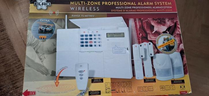 ELRO Multi-Zone Draadloos Alarmsysteem, Doe-het-zelf en Verbouw, Alarmsystemen, Zo goed als nieuw, Compleet systeem, Beweging