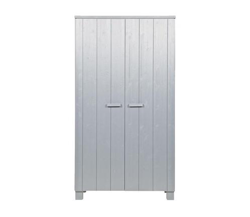 Woood Dennis Kledingkast - lightgrey, Huis en Inrichting, Kasten | Kledingkasten, Nieuw, 150 tot 200 cm, 100 tot 150 cm, 50 tot 75 cm