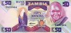 Zambia bankbiljet 50 Kwacha 1986, Pick 28a UNC, Verzenden, Zambia, Los biljet