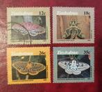 Zimbabwe 1986 ,4 pzs vlinders ,1 pz van de 4 is postfris, Verzenden, Zimbabwe, Gestempeld