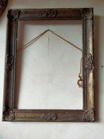 Oude brocante goudkleurige lijst, Minder dan 50 cm, Gebruikt, Ophalen of Verzenden, Minder dan 50 cm