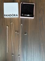 Pandora Zilver Set - Armband, Kettingen & Oorbellen, Ophalen, Met hanger, Zo goed als nieuw, Zilver