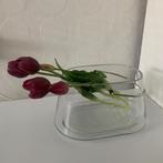 VT WONEN ovalen vaas met metalen hengsel, Overige kleuren, Ophalen of Verzenden, Minder dan 50 cm, Glas