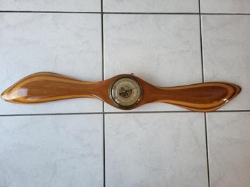 Vintage barometer, in propeller vorm, lang 70 cm  beschikbaar voor biedingen