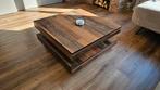Houten Koffietafel met Draaibaar Blad, Huis en Inrichting, Tafels | Salontafels, Ophalen, 50 tot 100 cm, Rustiek, Vierkant