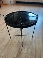 Ronde marmeren bijzettafel - zo goed als nieuw, Ophalen, Rond, Zo goed als nieuw, Overige materialen