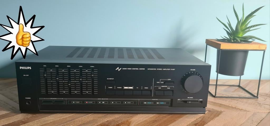 Philips FA-567 versterker in prachtige staat., Audio, Tv en Foto, Versterkers en Receivers, Overige merken, Ophalen of Verzenden