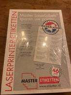 Master Etiketten - 8 pakken (1600 vellen), Kinderen en Baby's, Babykleding | Maat 50, Ophalen of Verzenden