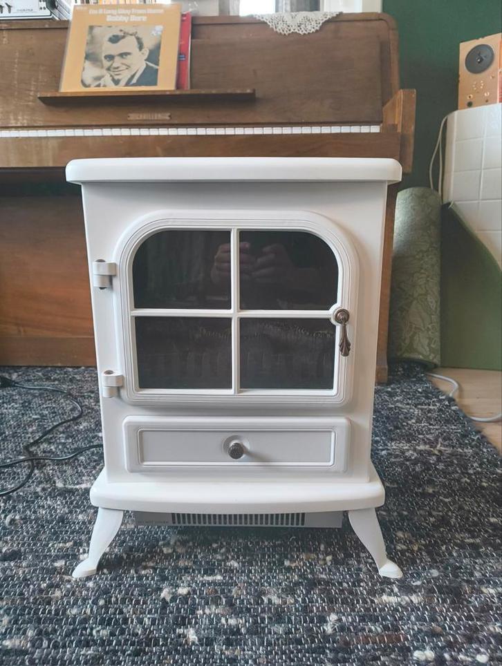 Witte Elektrische Kachel - Sfeervol & Warm, Huis en Inrichting, Kachels, Overige soorten, Elektrisch, Ophalen