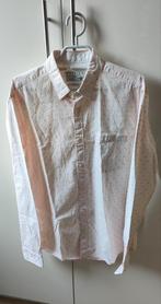 Wit met hele fijne lichtroze streepjes en blauwe stipjes/ M, Ophalen of Verzenden, Zo goed als nieuw, Wit, Jack & Jones