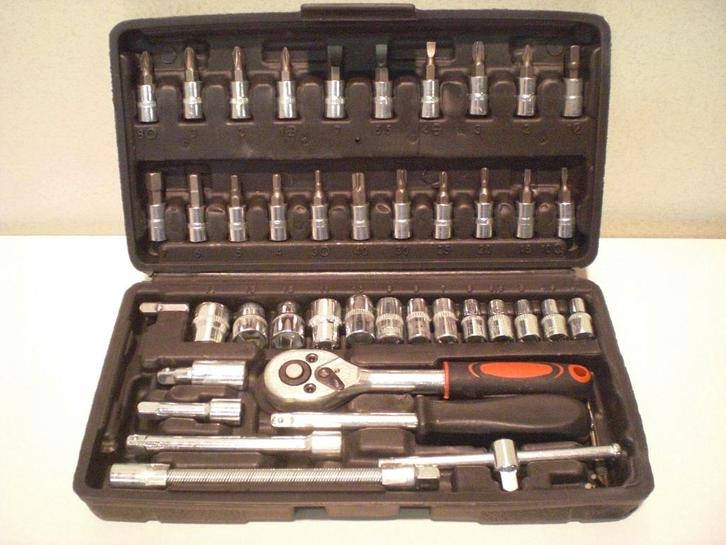 46 Delige Doppenset. Gratis verzending in NL., Auto diversen, Autogereedschap, Nieuw, Ophalen of Verzenden