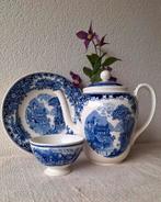 Vintage koffiepot Castillo Regout Maastricht blauw wit, Antiek en Kunst, Ophalen of Verzenden