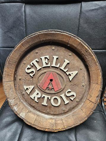 Vintage Stella Artois Wandbord fust. beschikbaar voor biedingen