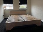 Bed frame 160x200 + Lattenbodems, Huis en Inrichting, Slaapkamer | Bedden, Verstelbaar, Bruin, Tweepersoons, Ophalen of Verzenden