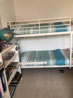 Wit Ikea stapelbed 90/200, Huis en Inrichting, Slaapkamer | Stapelbedden en Hoogslapers, Ophalen, Gebruikt, 90 cm, Eenpersoons