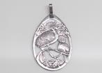 Grote zilveren hanger Victoria kroonduiven, Ophalen of Verzenden, Zilver, Hanger