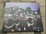 L. Paramount schilderij gracht water brug verlichting, Ophalen