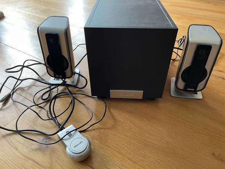 Philips Multimedia Speaker System, Computers en Software, Pc speakers, Gebruikt, Audiokanaal 2.1, Ophalen