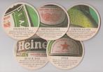 Bierviltjes - Heineken Pilsener (set van 5), Verzamelen, Viltje(s), Heineken, Ophalen of Verzenden, Zo goed als nieuw