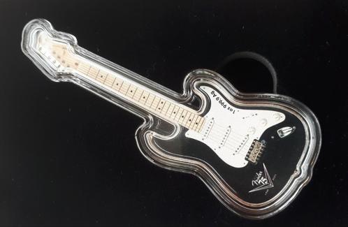 Zilveren 1 oz Fender Stratocaster 2021., Postzegels en Munten, Munten | Oceanië, Setje, Zilver, Ophalen of Verzenden