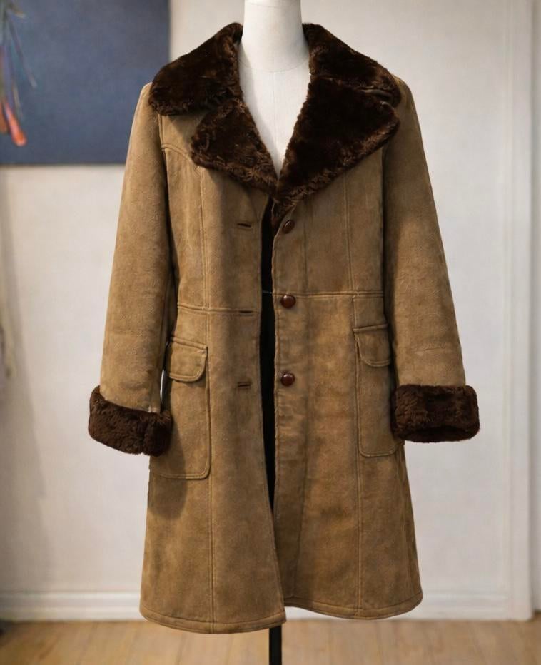 Y2K Vintage Suede Jacket - Medium, Kleding | Dames, Jassen | Winter, Zo goed als nieuw, Maat 38/40 (M), Bruin, Ophalen of Verzenden