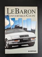 Brochure CHRYSLER Le Baron Convertible/Coupé, Overige merken, Ophalen of Verzenden, Zo goed als nieuw