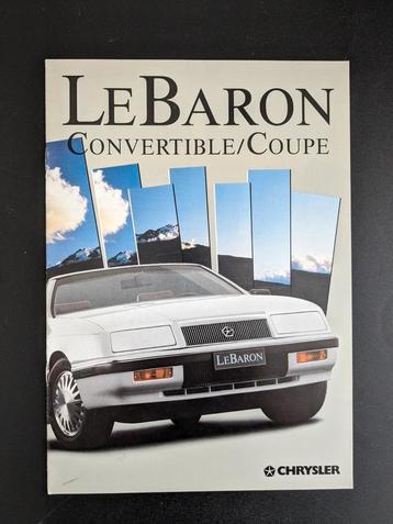 Brochure CHRYSLER Le Baron Convertible/Coupé