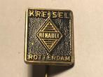 Metalen RENAULT KREISEL ROTTERDAM DEALER Speld (Zwart)., Verzamelen, Speldjes, Pins en Buttons, Verzenden, Zo goed als nieuw, Transport