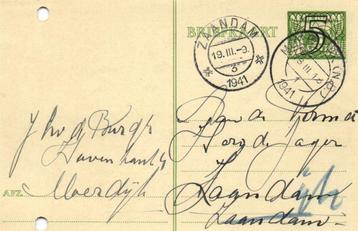 J.L. v.d. Burgh, Moerdijk - 03.1941 - briefkaart beschikbaar voor biedingen