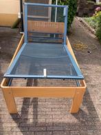 Te koop 2 x90x200 senioren Auping Auronde 48 cm hoog, Eenpersoons, Ophalen of Verzenden, 200 cm, Hout