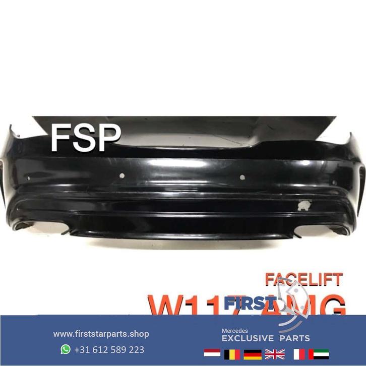 W117 CLA AMG Achterbumper Facelift 2018 bumper zwart, Auto-onderdelen, Carrosserie en Plaatwerk, Bumper, Mercedes-Benz, Achter